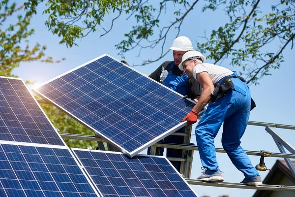 Solar panel With Technicians